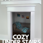 Finished under stairs dog cove